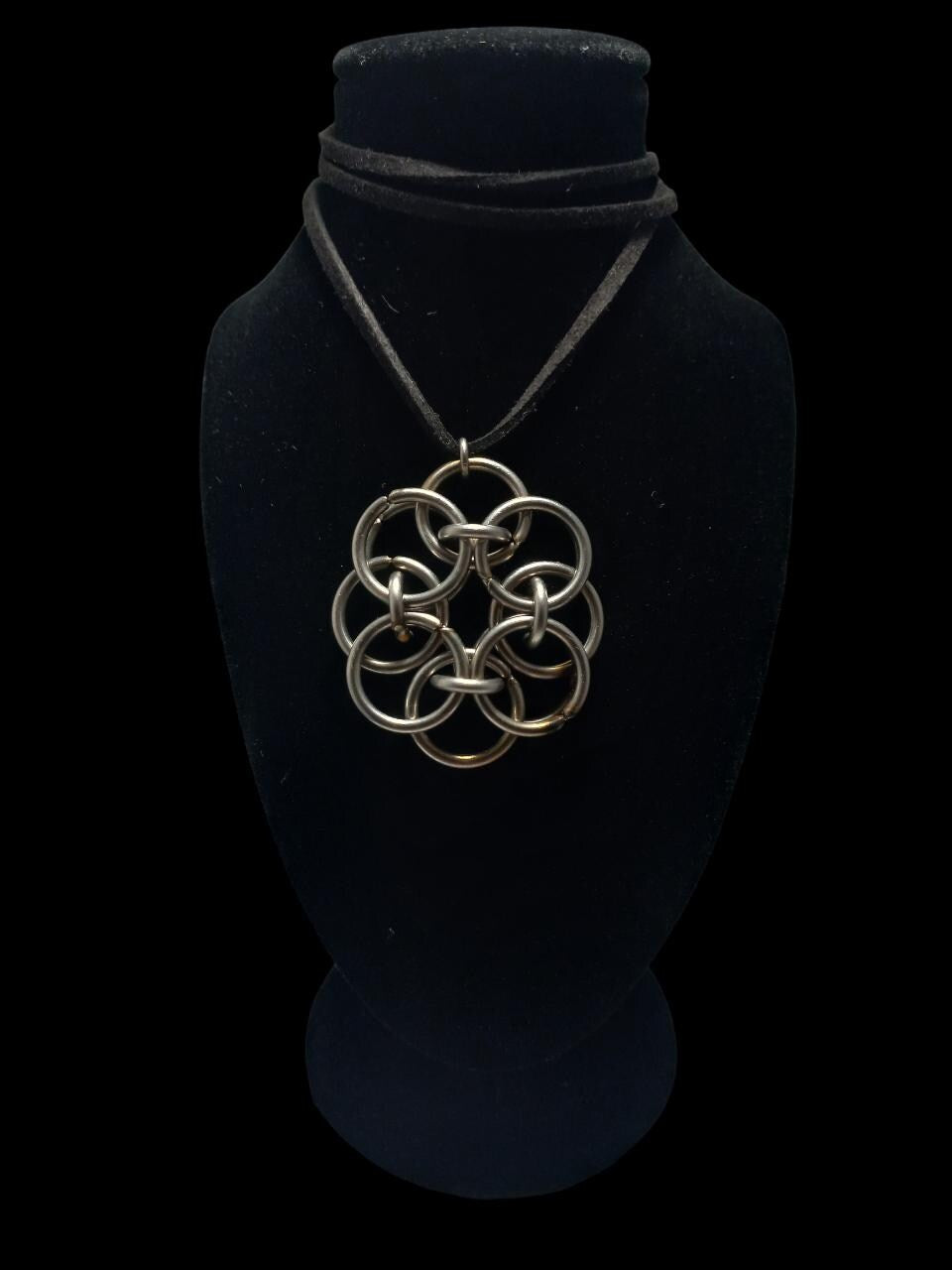 Large Helm chain 4 leaf clover pendant V1