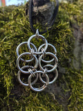 Large Helm chain 4 leaf clover pendant V2