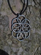 Large Helm chain 4 leaf clover pendant V2