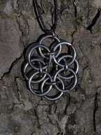 Large Helm chain 4 leaf clover pendant V1